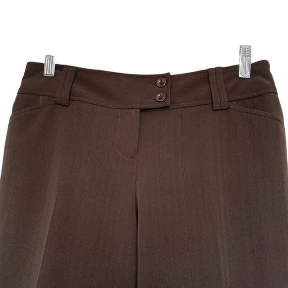 Tracy Evans Limited Dress Slacks Womens Size 7 Dark Brown Boot Cut - Picture 3 of 7